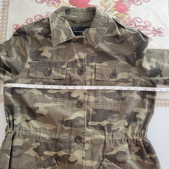 Banana Republic Utility Jacket Womens Size Small Camouflage Button Up Blazer - Picture 8 of 14